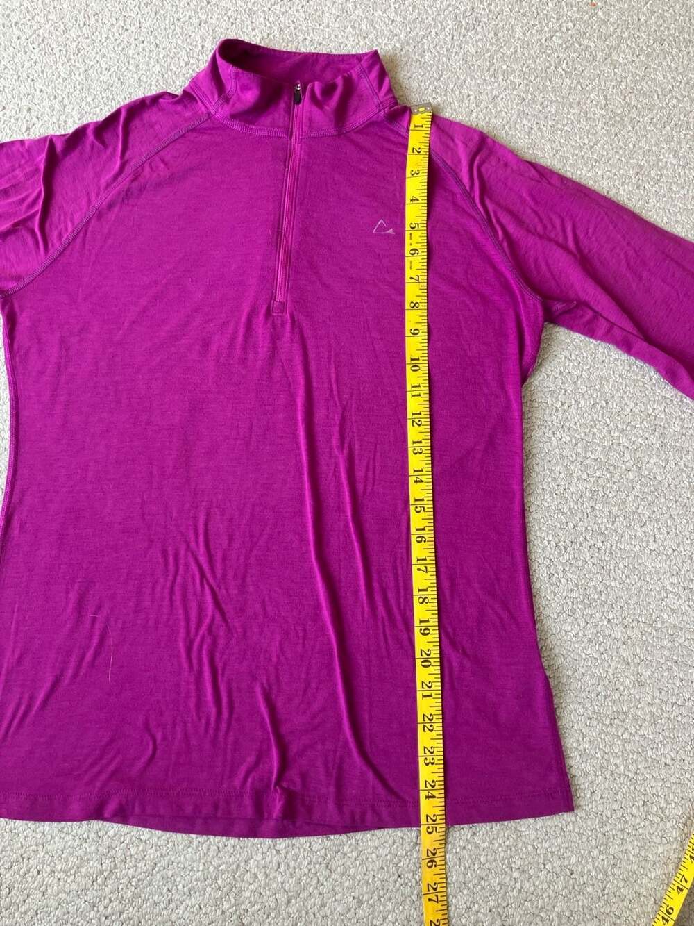 Paradox Merino Blend 1/4 Zip Long Sleeve Top Purple Women's Size L - Picture 7 of 10